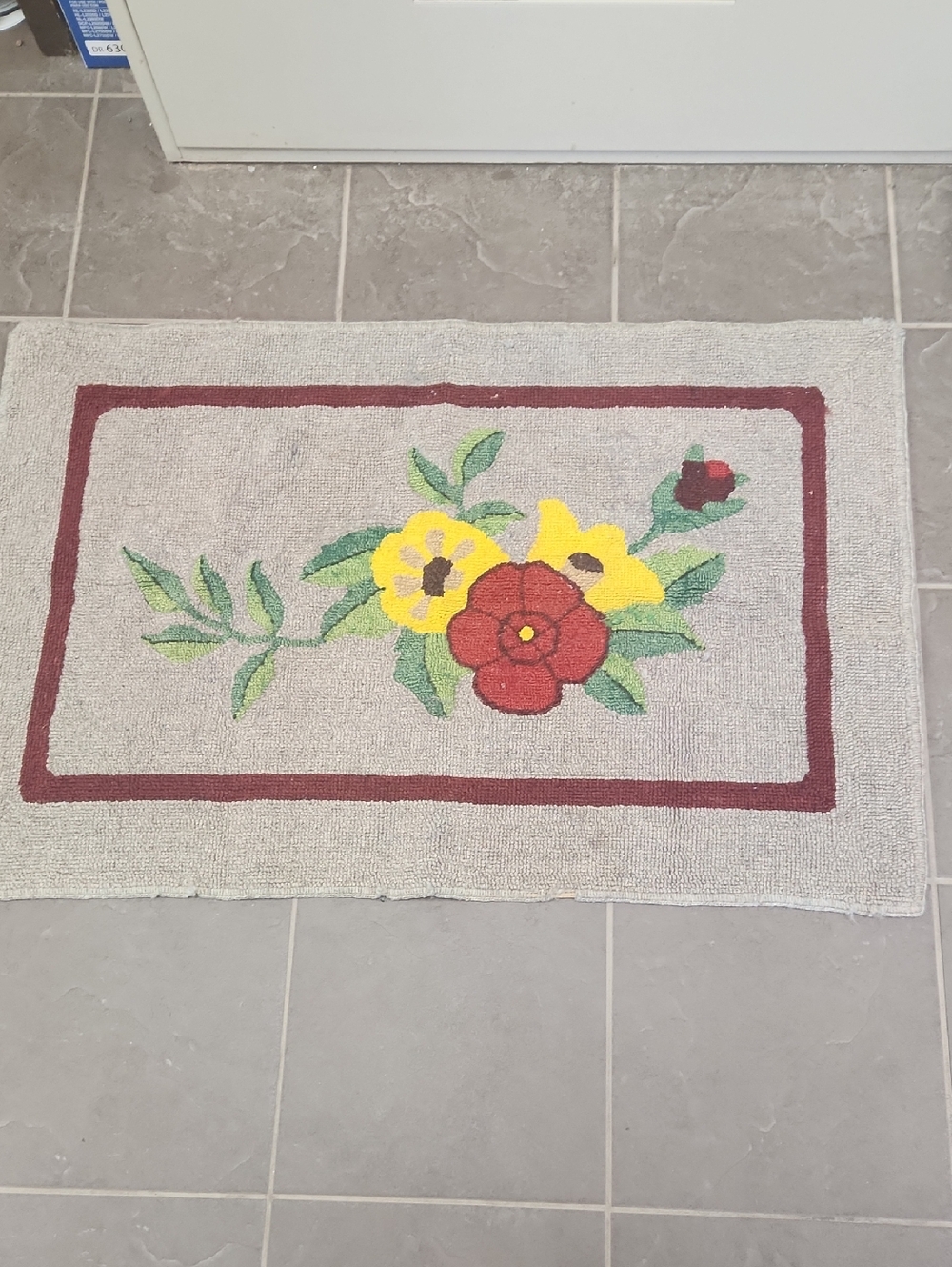 Floral Hooked Rug